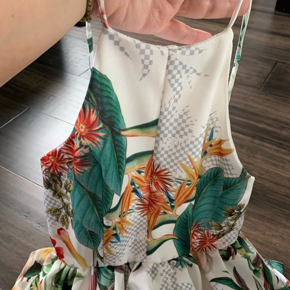 AVA white floral dress with overlay - Picture 13 of 16